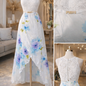 Vestido Rosa Branca Jessica A Bonita