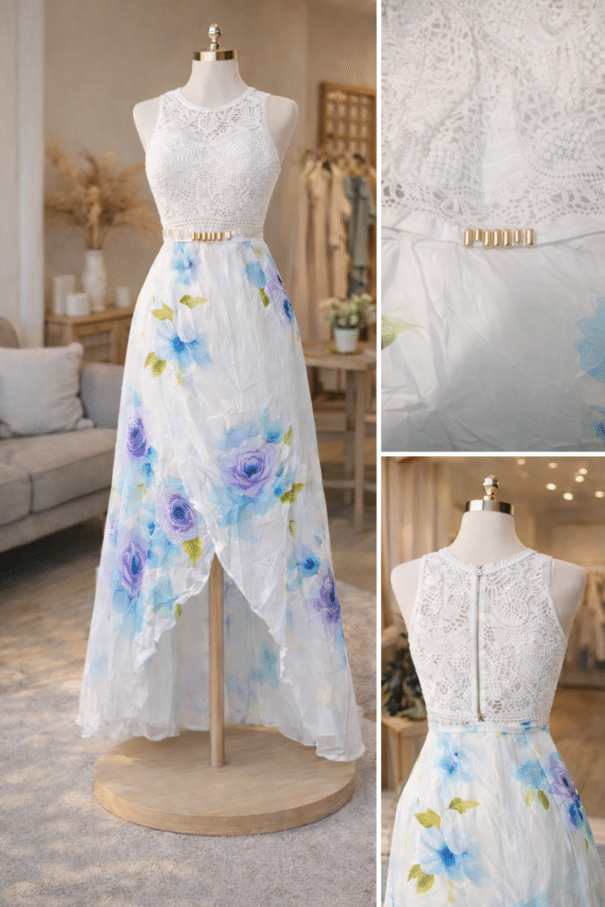 Vestido Rosa Branca Jessica A Bonita